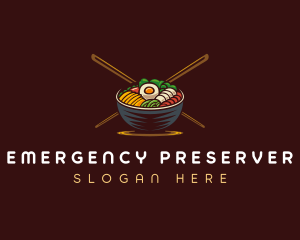 Bibimbap Food Bowl logo design