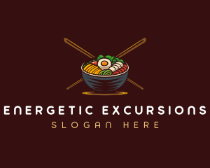 Bibimbap Food Bowl logo design