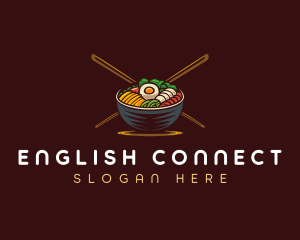 Bibimbap Food Bowl logo design