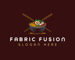 Bibimbap Food Bowl logo design