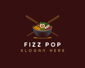 Bibimbap Food Bowl logo design