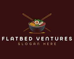 Bibimbap Food Bowl logo design