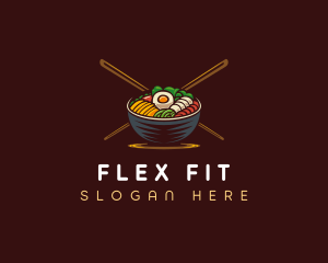 Bibimbap Food Bowl logo design