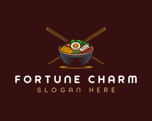 Bibimbap Food Bowl logo design