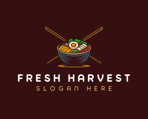 Bibimbap Food Bowl logo design