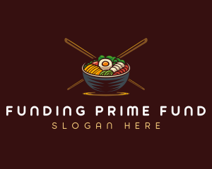 Bibimbap Food Bowl logo design