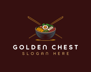 Bibimbap Food Bowl logo design