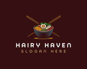 Bibimbap Food Bowl logo design