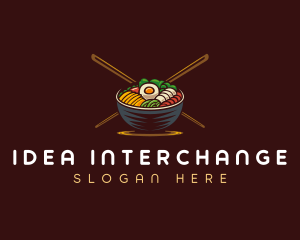 Bibimbap Food Bowl logo design