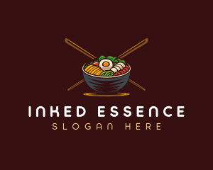 Bibimbap Food Bowl logo design