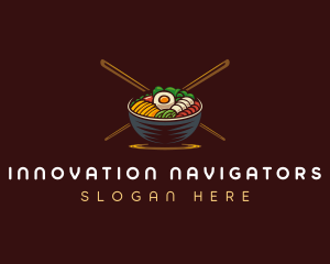 Bibimbap Food Bowl logo design