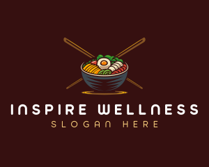 Bibimbap Food Bowl logo design