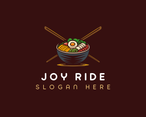 Bibimbap Food Bowl logo design