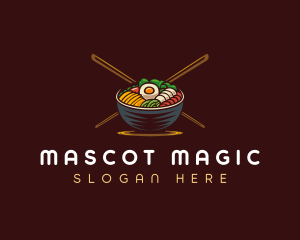 Bibimbap Food Bowl logo design