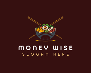 Bibimbap Food Bowl logo design