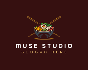 Bibimbap Food Bowl logo design