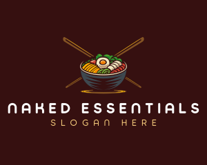 Bibimbap Food Bowl logo design