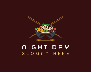 Bibimbap Food Bowl logo design