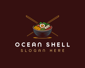 Bibimbap Food Bowl logo design