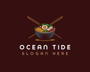 Bibimbap Food Bowl logo design