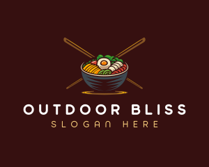 Bibimbap Food Bowl logo design