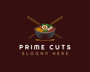 Bibimbap Food Bowl logo design