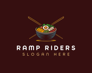 Bibimbap Food Bowl logo design