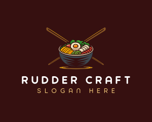 Bibimbap Food Bowl logo design