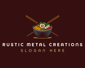 Bibimbap Food Bowl logo design