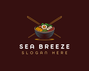 Bibimbap Food Bowl logo design