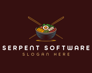 Bibimbap Food Bowl logo design