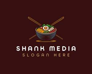 Bibimbap Food Bowl logo design