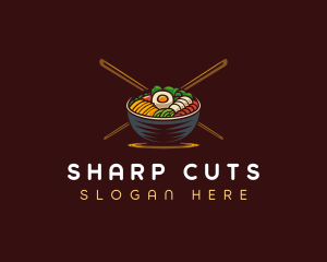 Bibimbap Food Bowl logo design