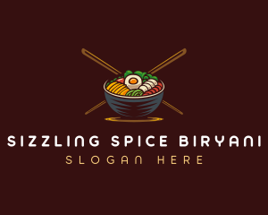 Bibimbap Food Bowl logo design