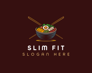 Bibimbap Food Bowl logo design