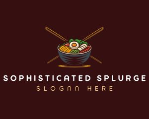 Bibimbap Food Bowl logo design