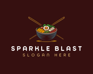 Bibimbap Food Bowl logo design