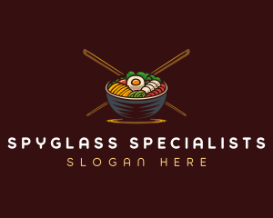 Bibimbap Food Bowl logo design