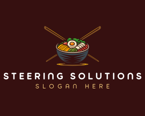 Bibimbap Food Bowl logo design