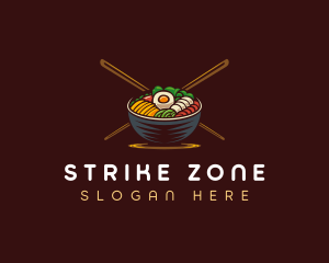 Bibimbap Food Bowl logo design