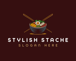 Bibimbap Food Bowl logo design