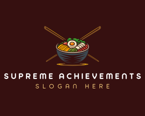 Bibimbap Food Bowl logo design