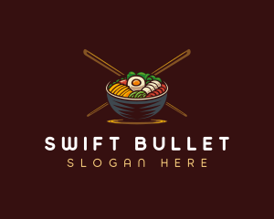 Bibimbap Food Bowl logo design