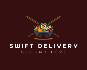 Bibimbap Food Bowl logo design