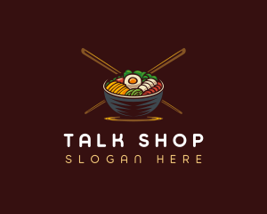 Bibimbap Food Bowl logo design