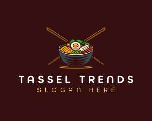 Bibimbap Food Bowl logo design