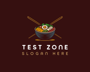 Bibimbap Food Bowl logo design