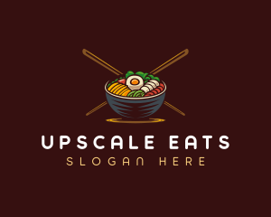 Bibimbap Food Bowl logo design