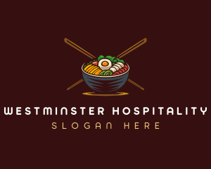 Bibimbap Food Bowl logo design