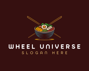 Bibimbap Food Bowl logo design